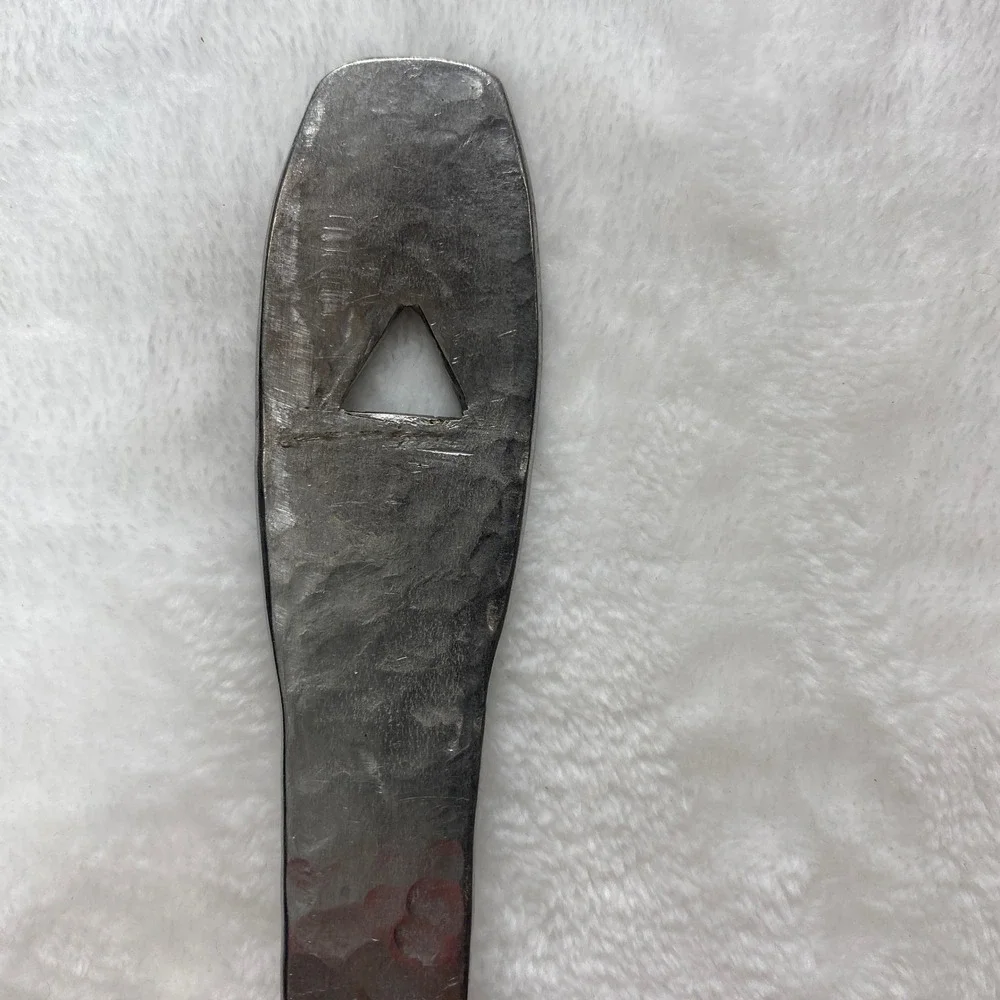 VTG Homemade Hammered Metal Spoon Server Scoop‎ Rustic Kitchen Utensil Farmhouse